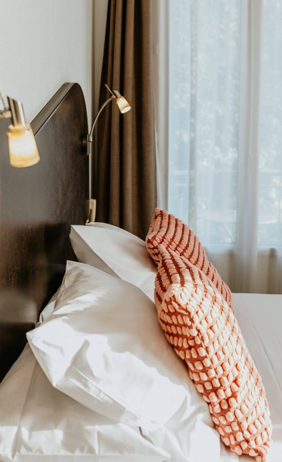 Photo d'une chambre de l'hotel Iroko à Aix les Bains.